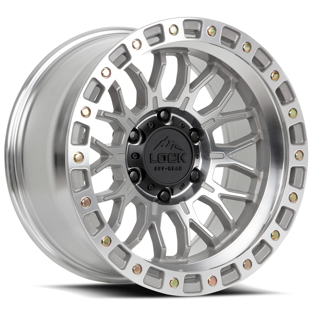 Lock Offroad Combat | 20x9 | 5 On 127 | Offset 0 | Machined with Clear Coat | SKU COMBAT-2957MC