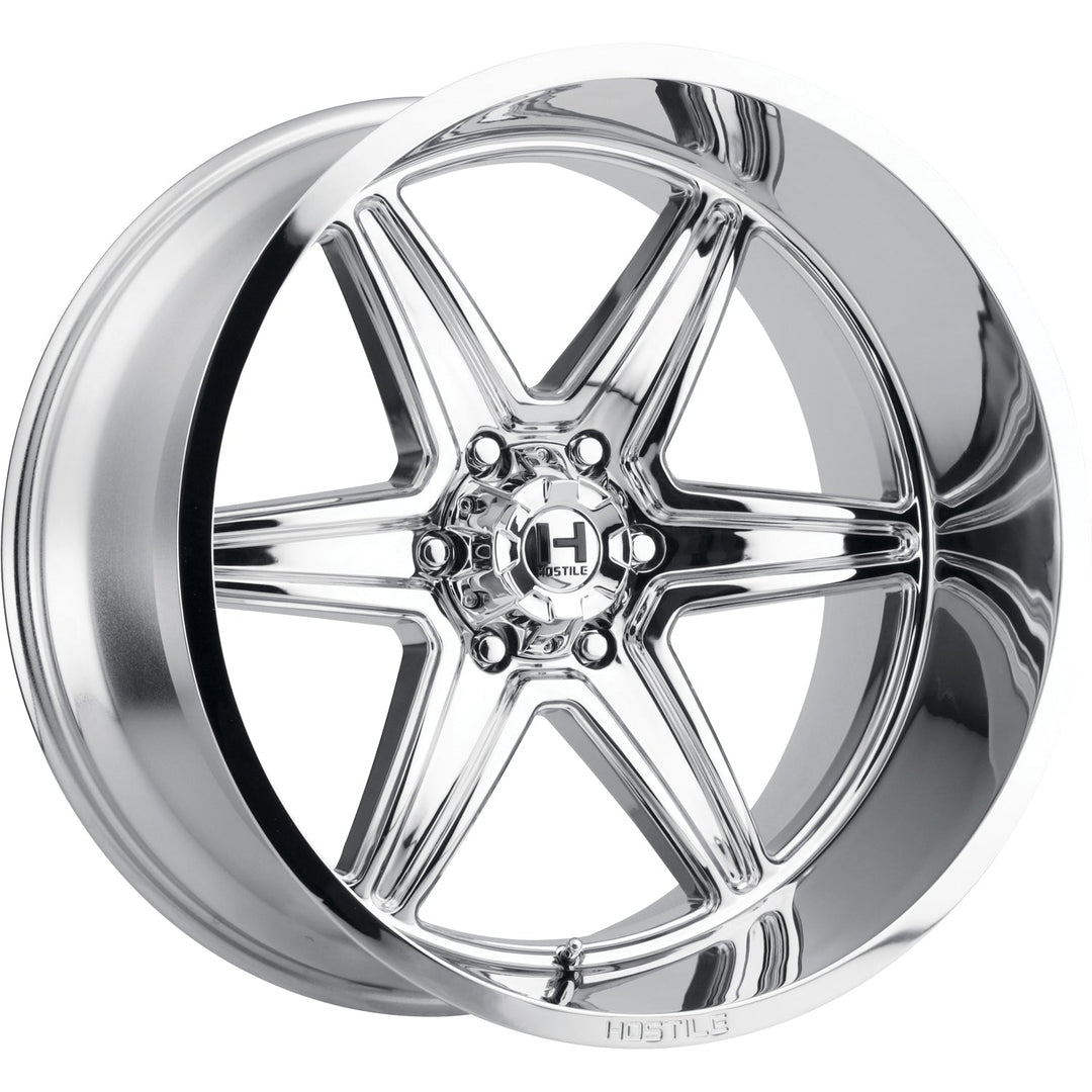 Hostile H117 Venom | 24x12 | 6 On 139.7 | Offset -44 | Chrome (Armor Plated) | SKU H117-2412655047C