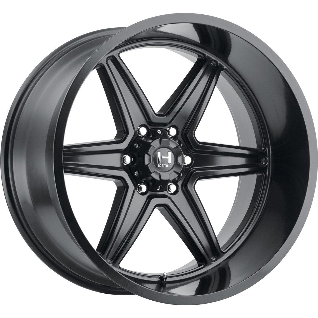 Hostile H117 Venom | 24x14 | 6 On 139.7 | Offset -76 | Satin Black (Asphalt) | SKU H117-2414655045BB