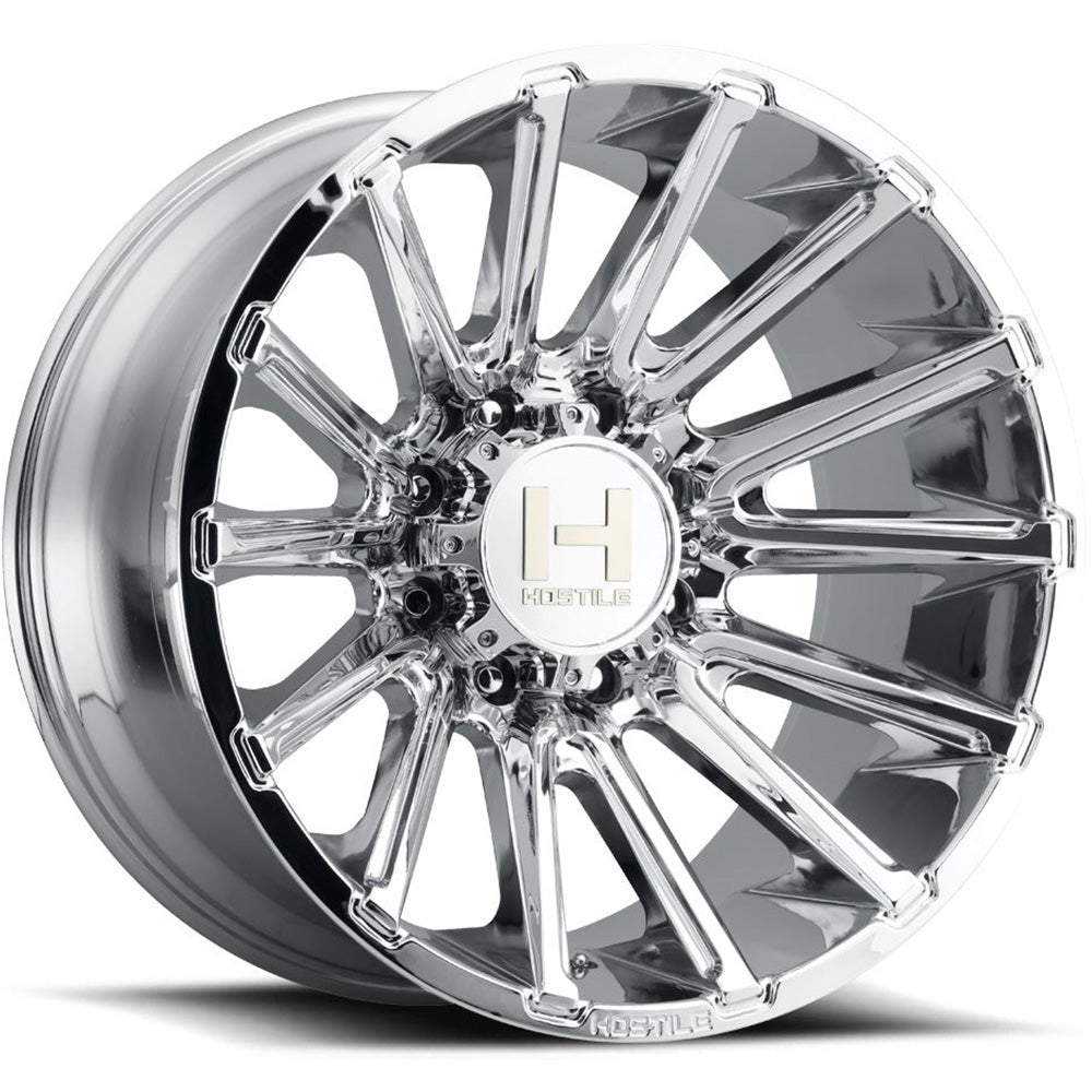 Hostile H123 Typhoon | 22x12 | 8 On 165.1 | Offset -44 | Chrome | SKU H123-2212816547C