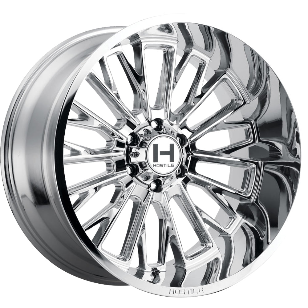 Hostile H114 Fury | 22x12 | 6 On 135 | Offset -44 | Chrome (Armor Plated) | SKU H114-2212613547C