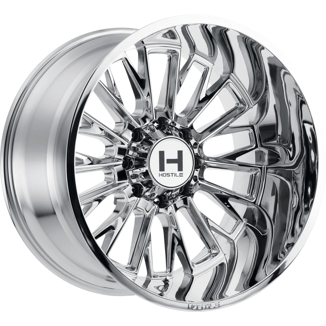 Hostile H114 Fury | 22x10 | 8 On 180 | Offset -25 | Chrome | SKU H114-2210818045C