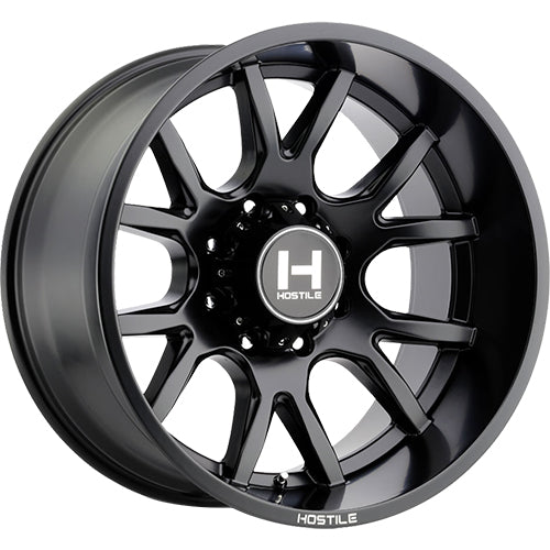 Hostile H113 Rage | 22x14 | 8 On 165.1 | Offset -76 | Satin Black (Asphalt) | SKU H113-2214816545BB