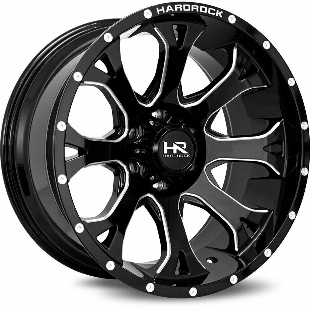 Hardrock Offroad H505 Bloodshot Xposed | 22x12 | 5 On 139.7 | Offset -51 | Gloss Black with CNC Machined Detailing | SKU H505-221285151BM