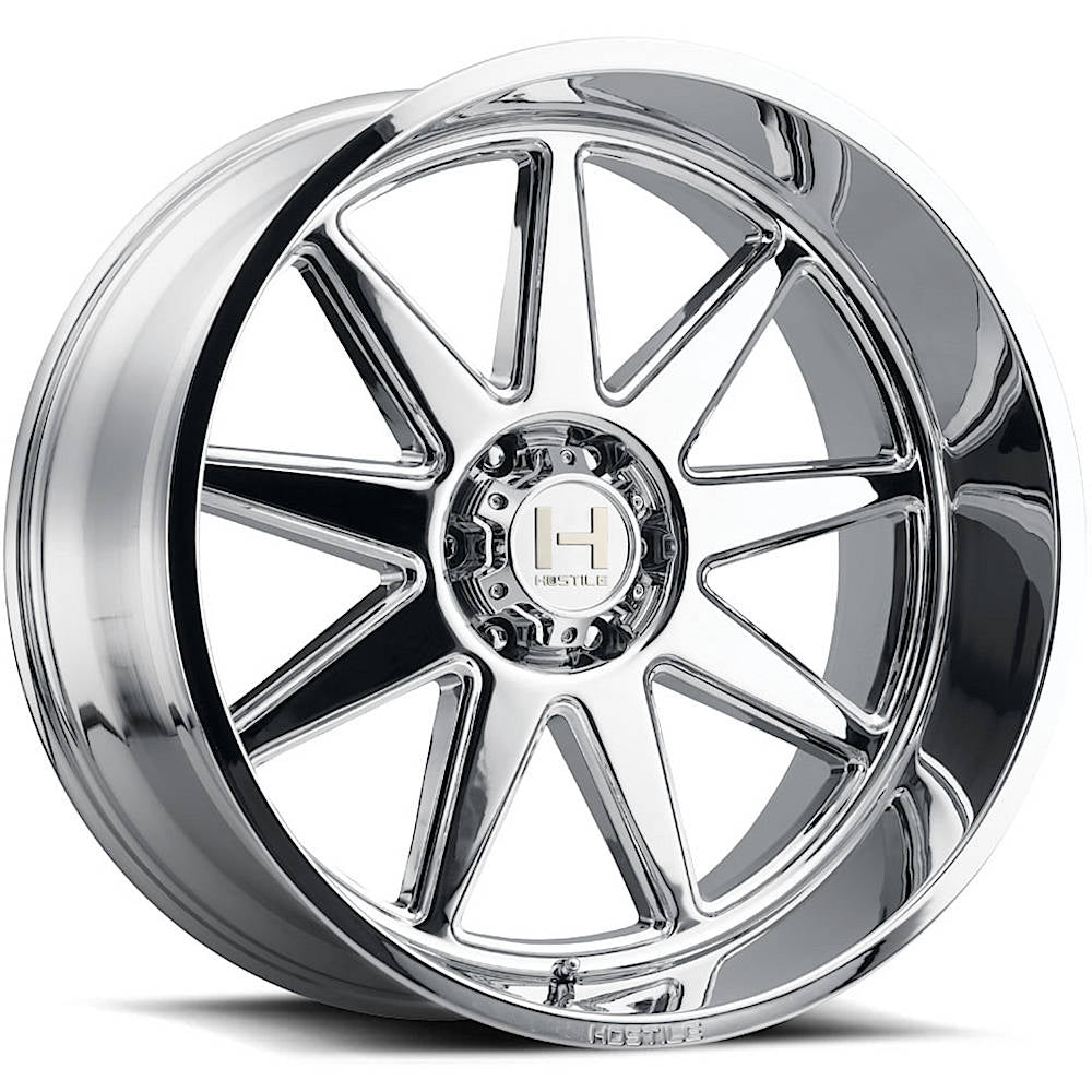 Hostile H121 Omega | 20x10 | 6 On 135 | Offset -19 | Chrome (Armor Plated) | SKU H121-2010613547C