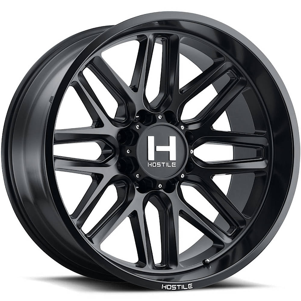 Hostile H120 Vulcan | 22x12 | 6 On 135 | Offset -44 | Satin Black (Asphalt) | SKU H120-2212613547BB
