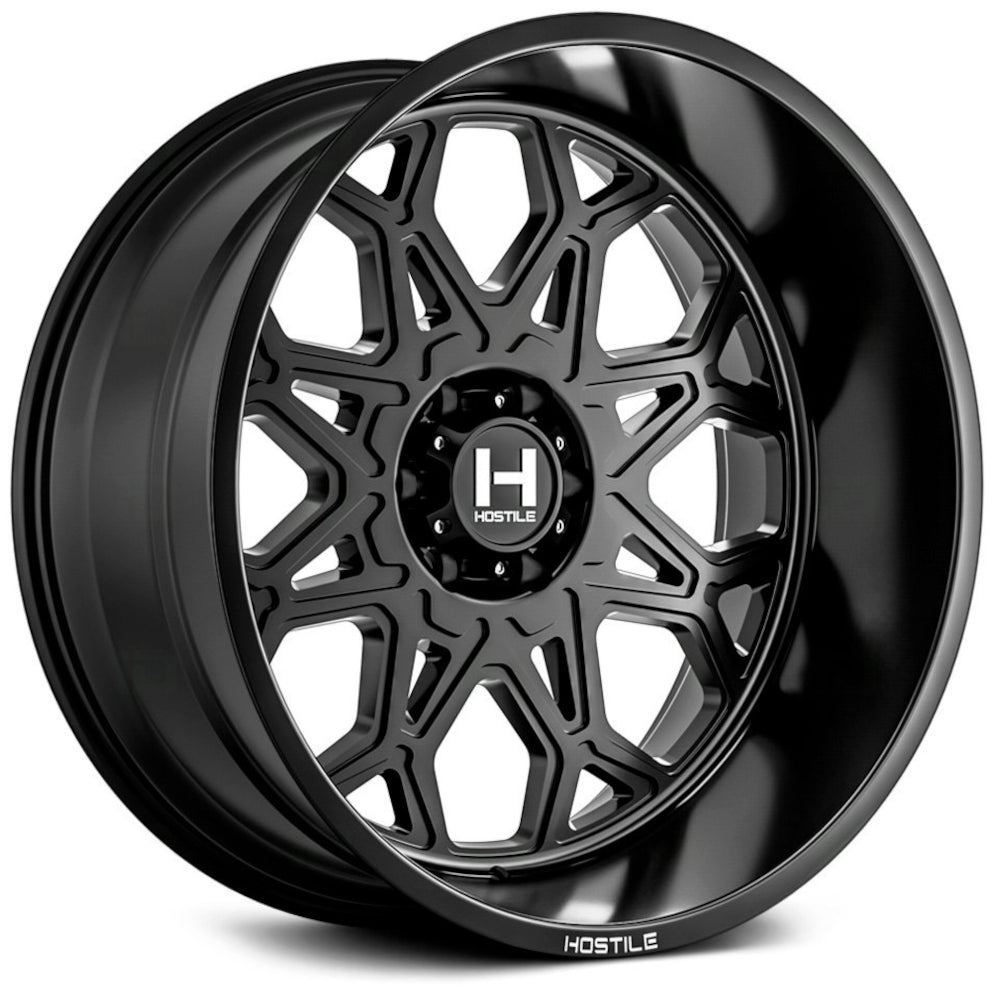 Hostile H132 Anvil | 22x12 | 8 On 180 | Offset -44 | Satin Black | SKU H132-2212818047BB