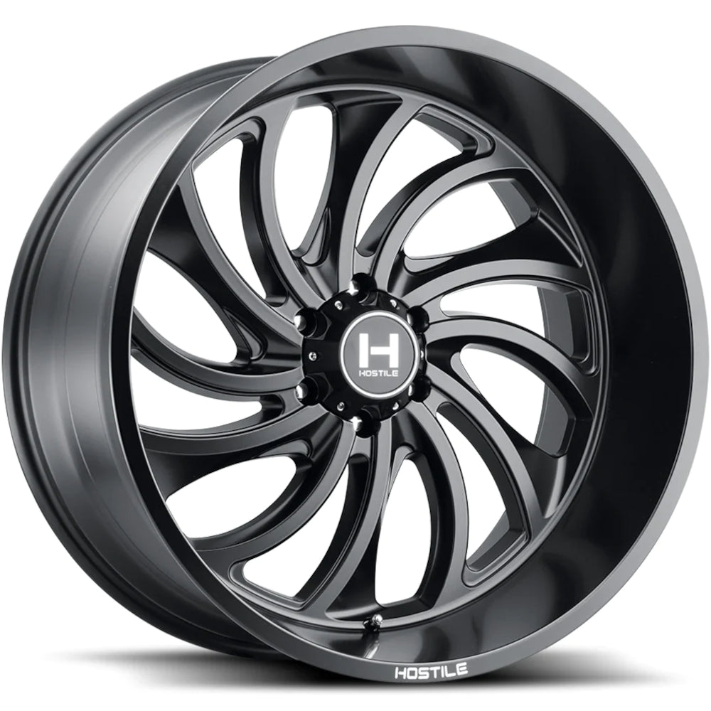 Hostile H118 Demon | 22x12 | 6 On 135 | Offset -44 | Satin Black | SKU H118-2212613547BB