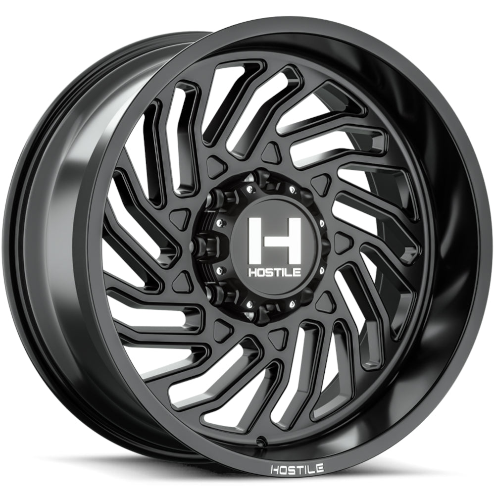 Hostile H140 Twister | 22x12 | 8 On 165.1 | Offset -44 | Satin Black | SKU H140-2212816547BB