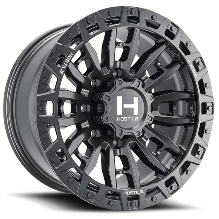 Hostile H130 Crandon-8 | 18x9 | 8 On 165.1 | Offset 12 | Satin Black | SKU H130-1890816555A