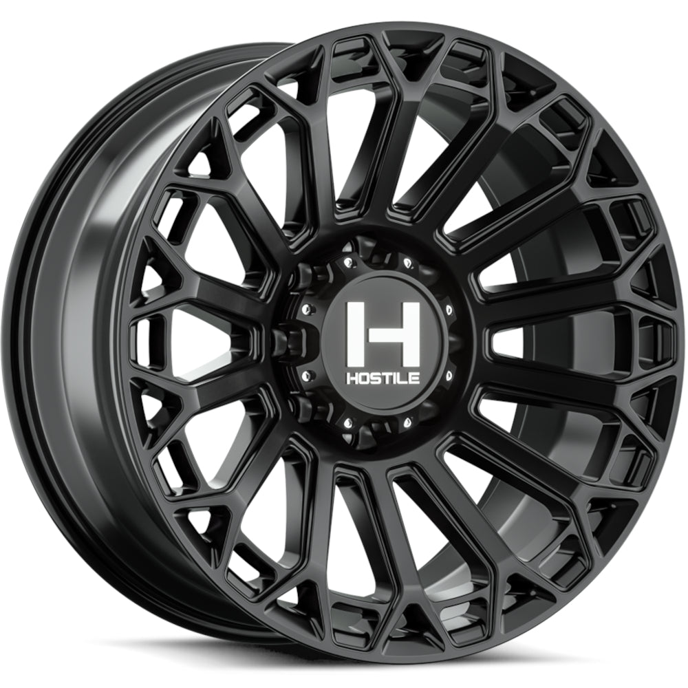 Hostile H142 Warrior | 20x12 | 8 On 165.1 | Offset -44 | Satin Black | SKU H142-2012816547BB