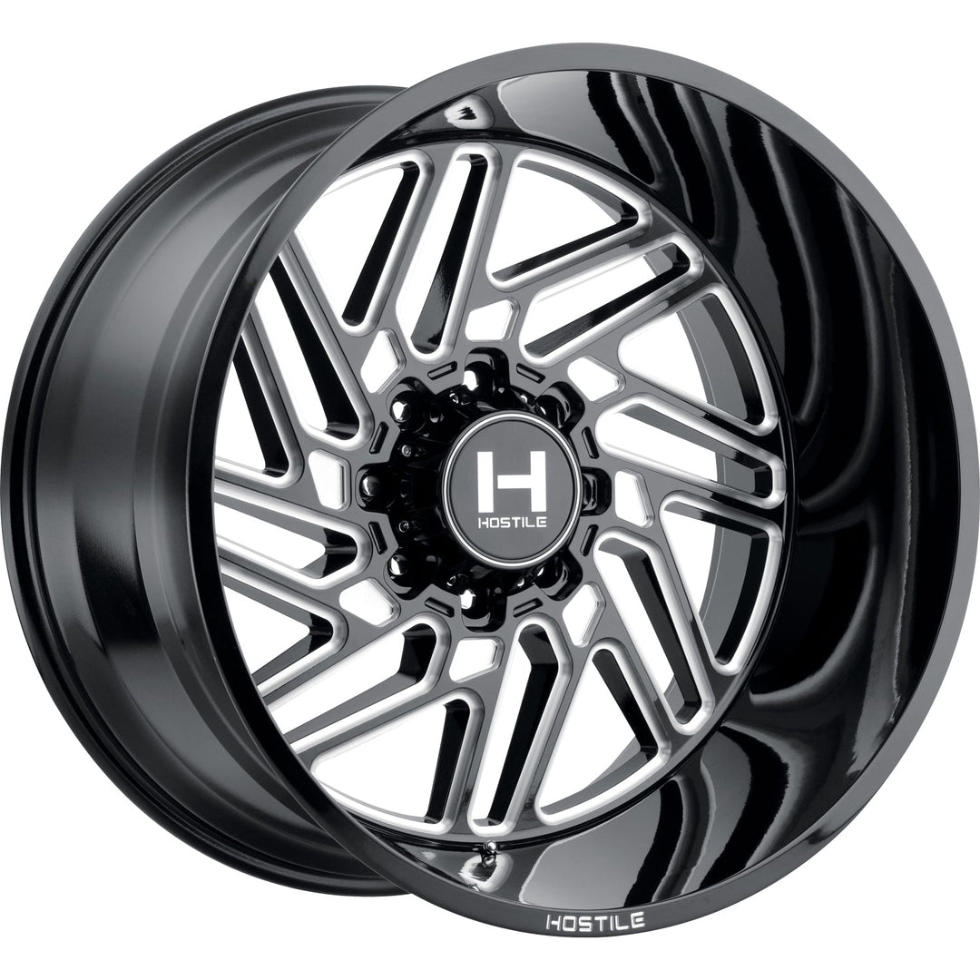 Hostile H116 Jigsaw | 20x10 | 6 On 139.7 | Offset -19 | Gloss Black with Mill Cut Details | SKU H116-2010655047B
