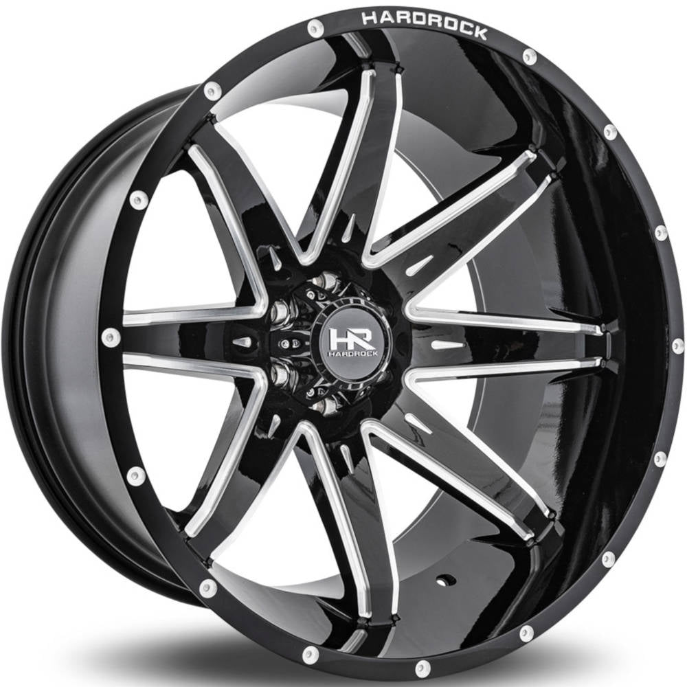 Hardrock Offroad H502 Painkiller Xposed | 20x10 | 5 On 150 | Offset -19 | Gloss Black with CNC Machined Detailing | SKU H502-201050119BM