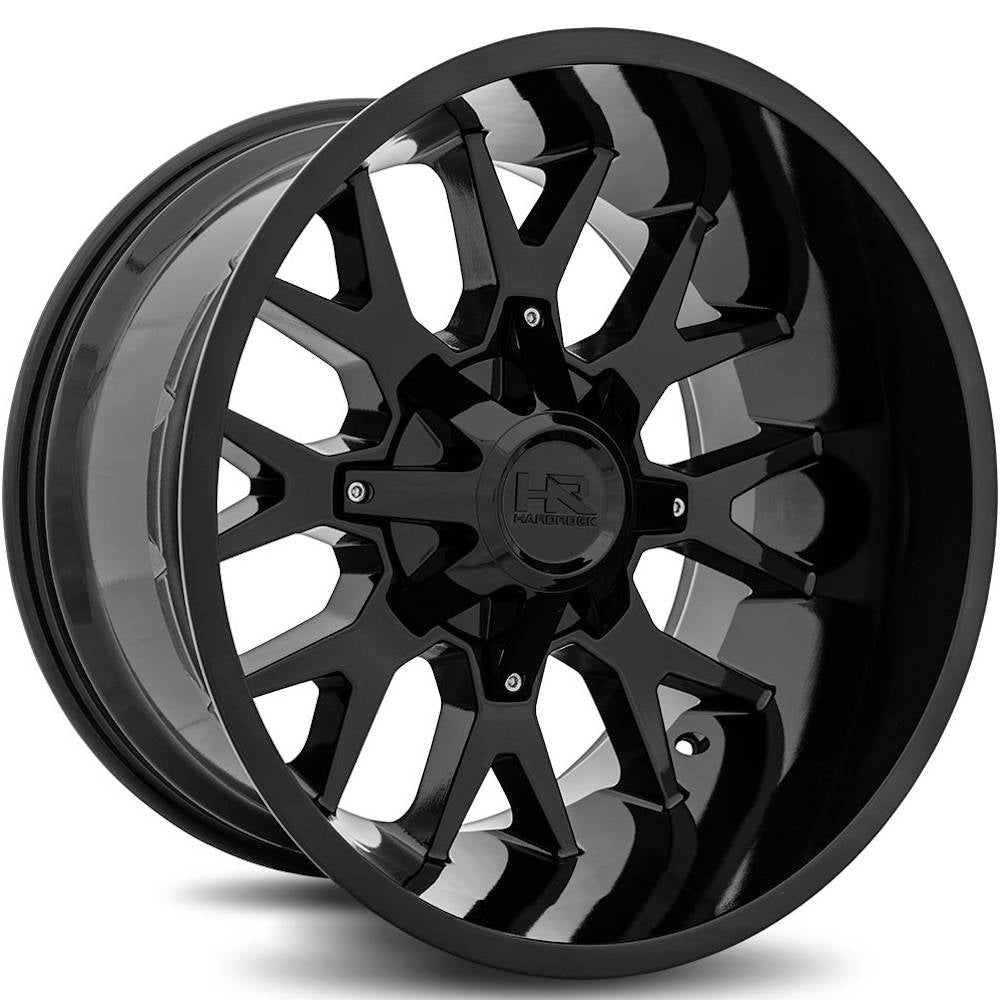 Hardrock Offroad Affliction | 20x12 | 8 On 180 | Offset -44 | Gloss Black | SKU H700-201278144GB