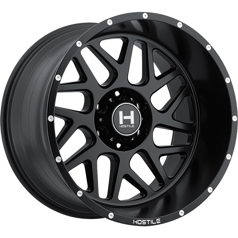 Hostile H108 Sprocket | 20x10 | 6 On 135 | Offset -19 | Satin Black | SKU H108-2010613547BB