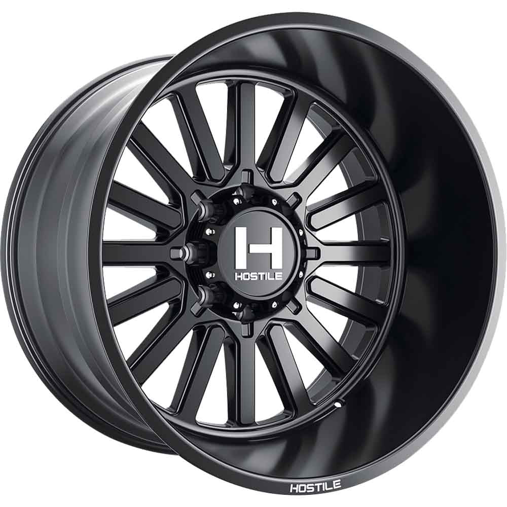 Hostile H127 Titan | 20x9 | 8 On 165.1 | Offset 12 | Satin Black | SKU H127-2090816555BB