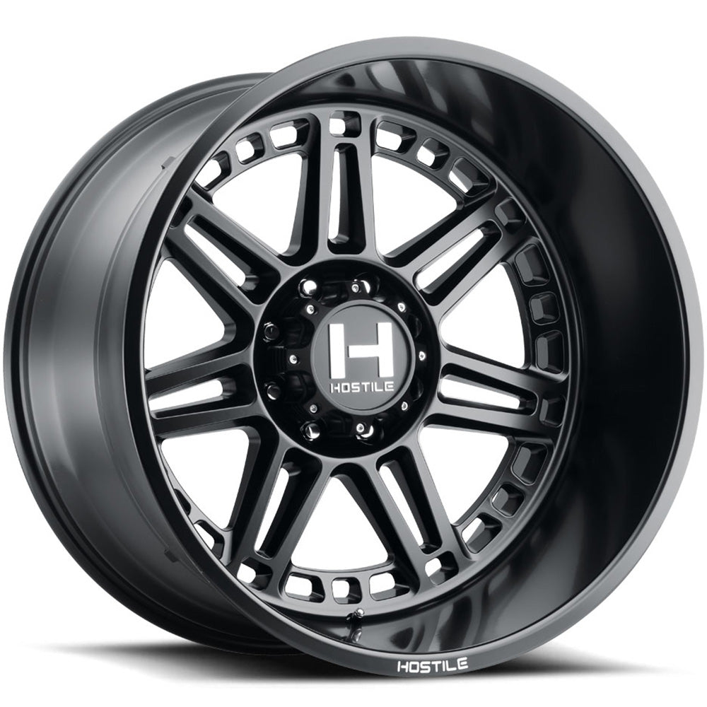 Hostile H124 Lunatic | 20x9 | 8 On 165.1 | Offset 12 | Satin Black | SKU H124-2090816555BB