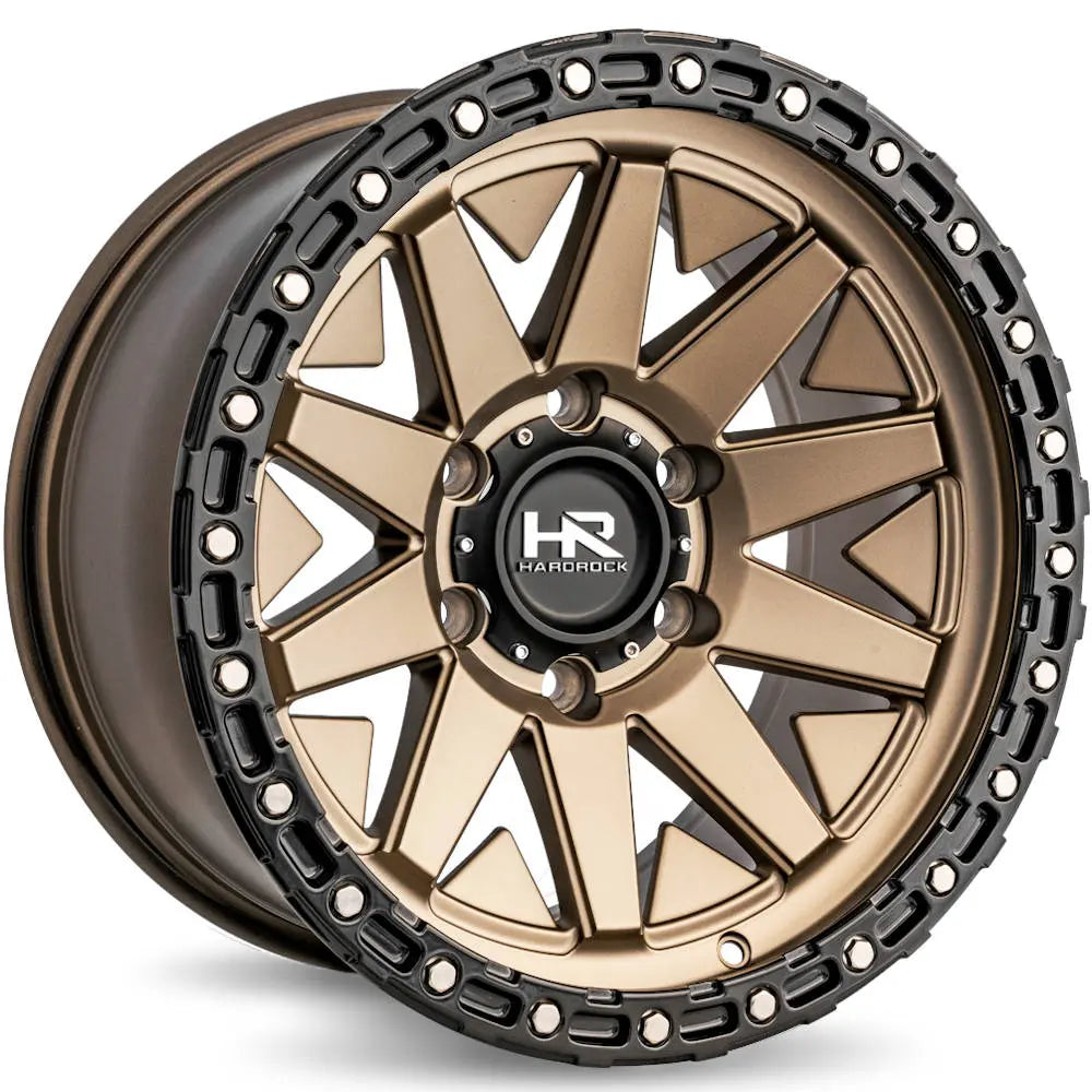 Hardrock Offroad H106 | 17x9 | 6 On 135 | Offset -12 | Matte Bronze with Matte Black Lip | SKU H106-179036112BR