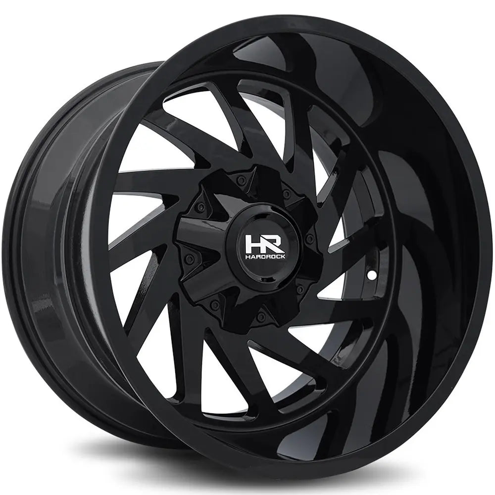 Hardrock Offroad H704 Crusher | 20x12 | 6 On 135/139.7 | Offset -44 | Gloss Black | SKU H704-201237144GB