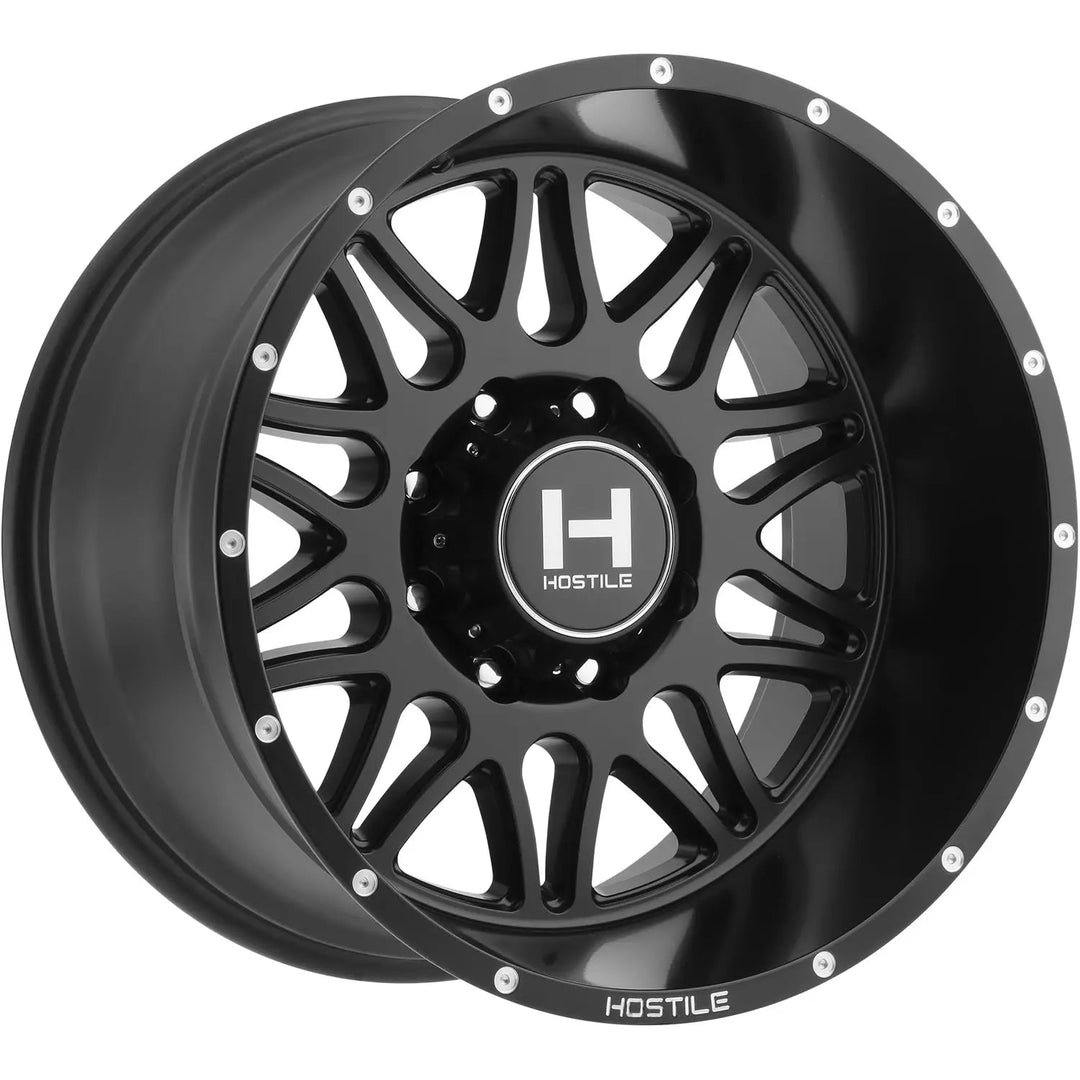 Hostile H111 Blaze | 22x10 | 6 On 139.7 | Offset -25 | Satin Black (Asphalt) | SKU H111-2210655045BB