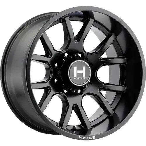 Hostile H113 Rage | 22x10 | 8 On 165.1 | Offset -25 | Satin Black | SKU H113-2210816545BB