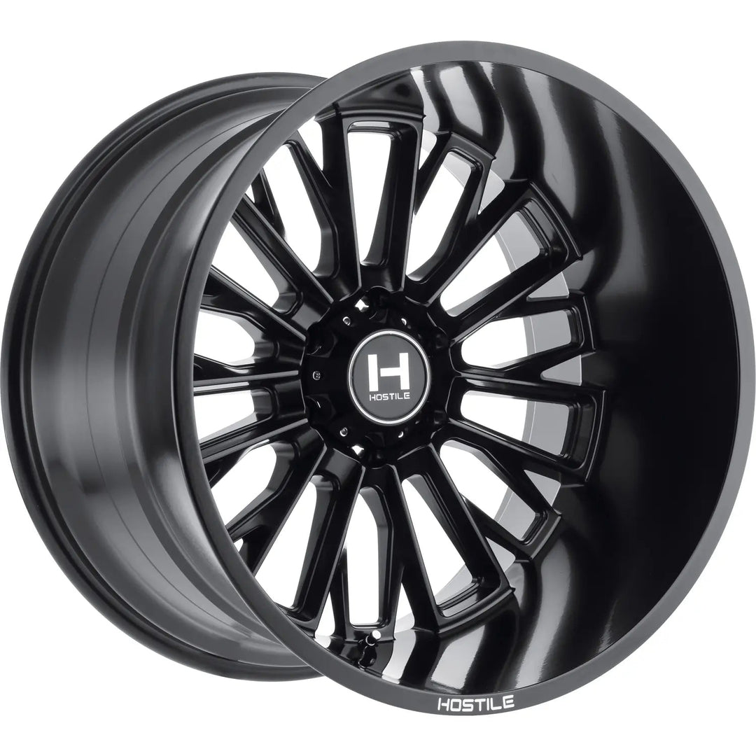 Hostile H114 Fury | 22x12 | 5 On 127 | Offset -44 | Satin Black | SKU H114-2212550047BB