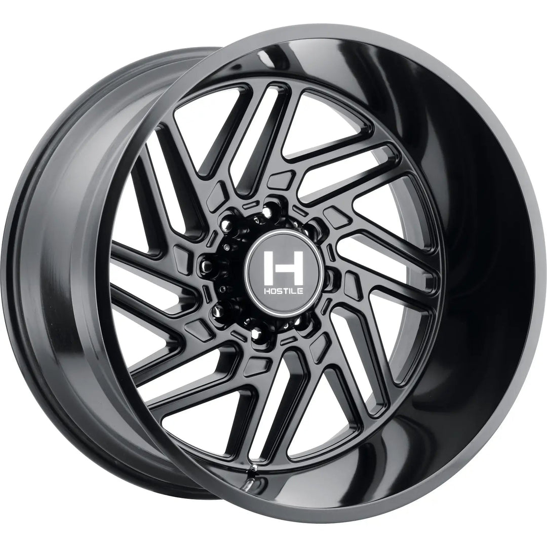 Hostile H116 Jigsaw | 22x12 | 8 On 165.1 | Offset -44 | Satin Black (Asphalt) | SKU H116-2212816547BB