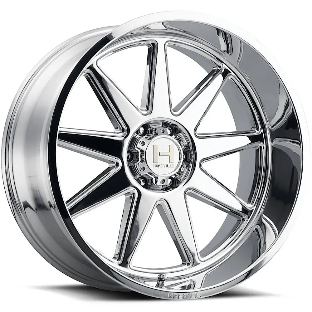 Hostile H121 Omega | 20x10 | 8 On 180 | Offset -19 | Chrome | SKU H121-2010818047C