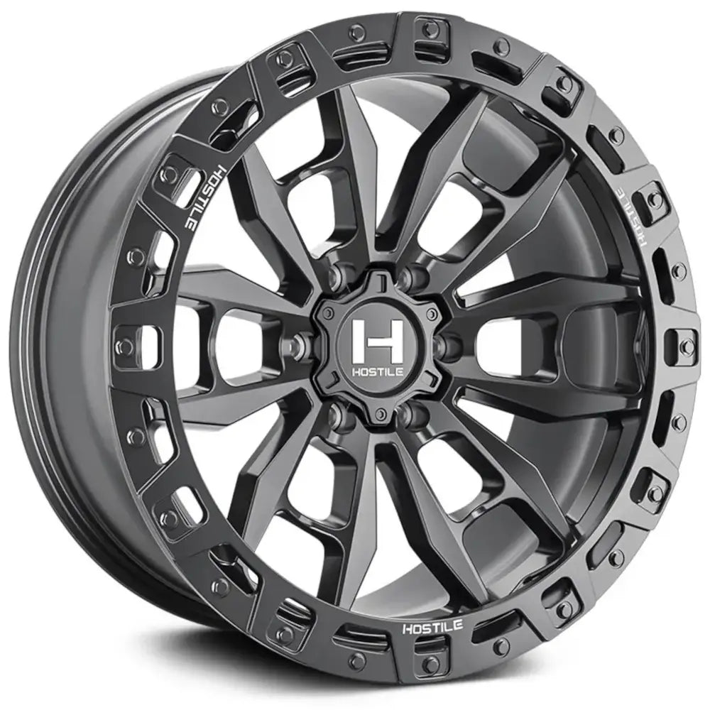 Hostile H130 Crandon-6 | 20x9 | 6 On 135 | Offset 1 | Satin Black | SKU H130-2090613550A