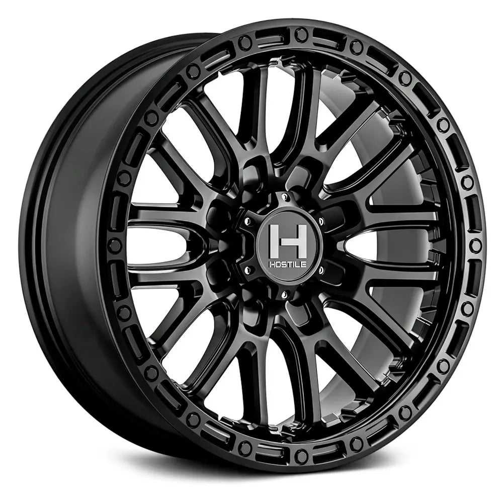 Hostile H135 Ridgecrest | 18x9 | 6 On 139.7 | Offset 0 | Satin Black (Asphalt) | SKU H135-1890655050A