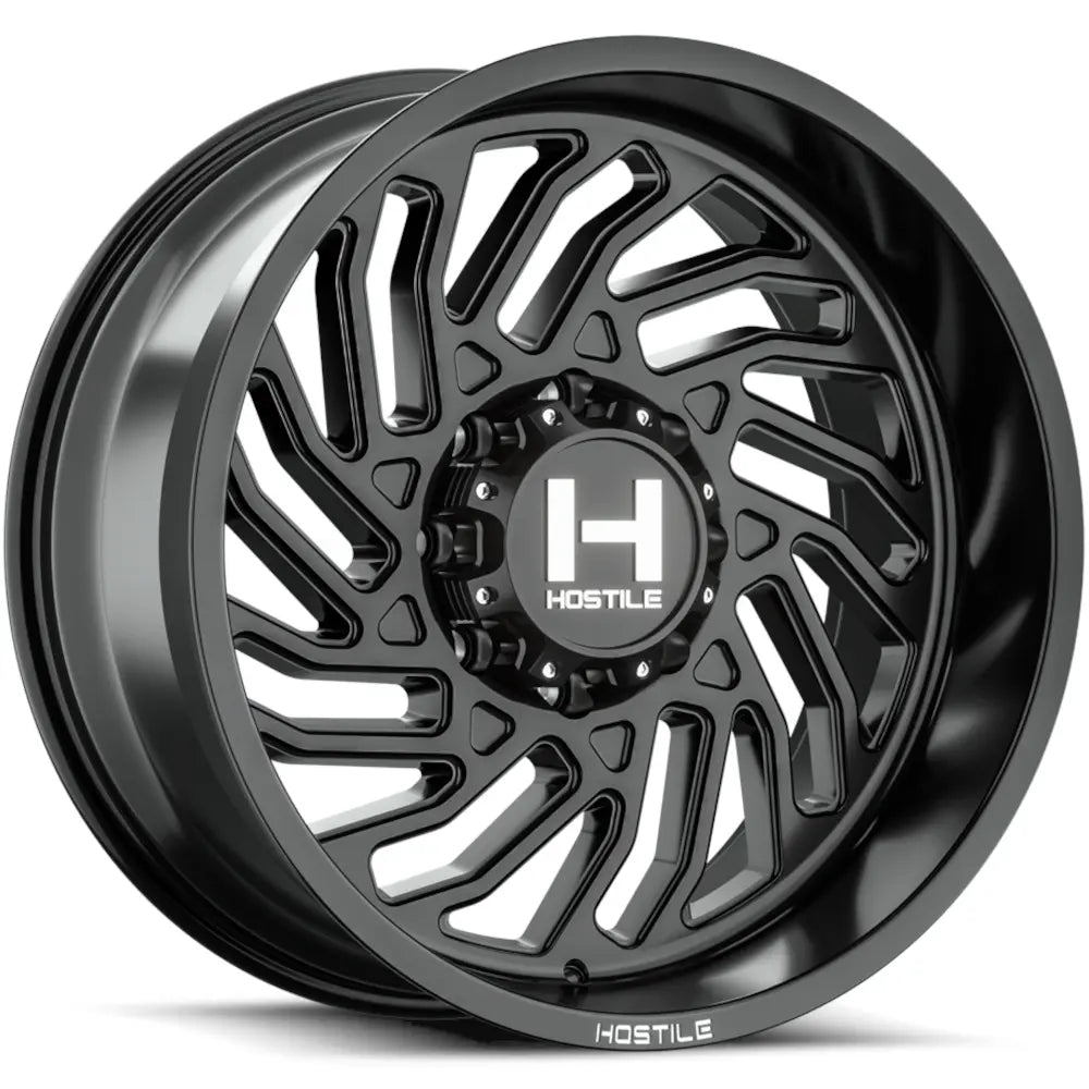 Hostile H140 Twister | 22x10 | 8 On 165.1 | Offset -25 | Satin Black | SKU H140-2210816545BB