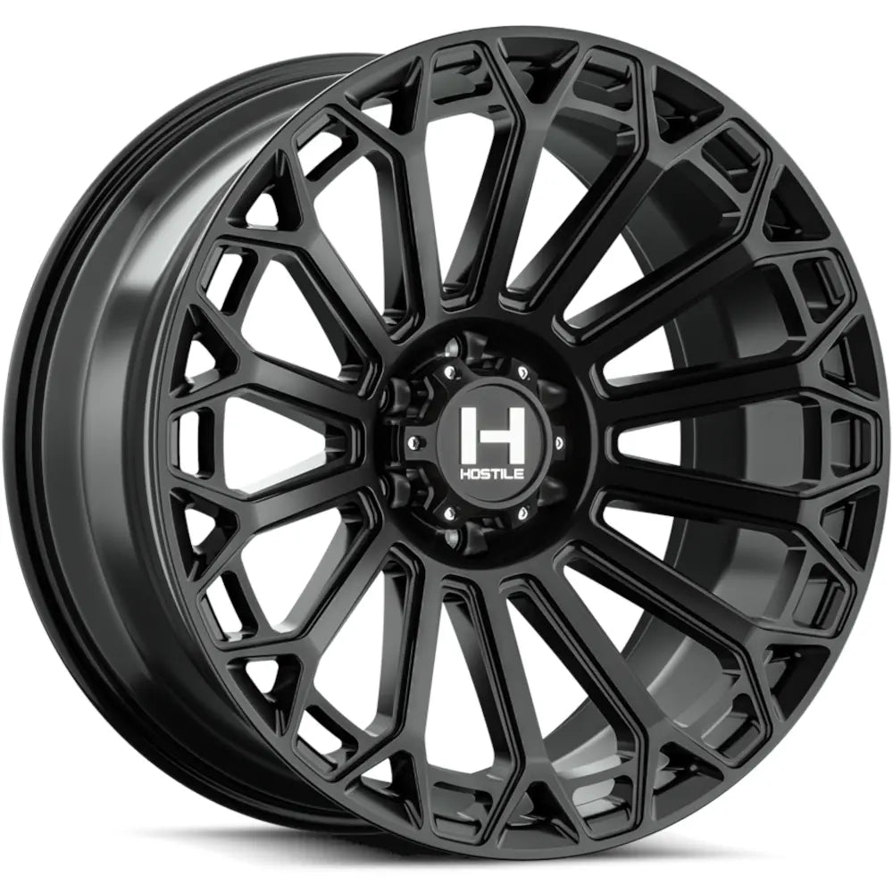 Hostile H142 Warrior | 20x12 | 6 On 139.7 | Offset -44 | Satin Black (Asphalt) | SKU H142-2012655047BB