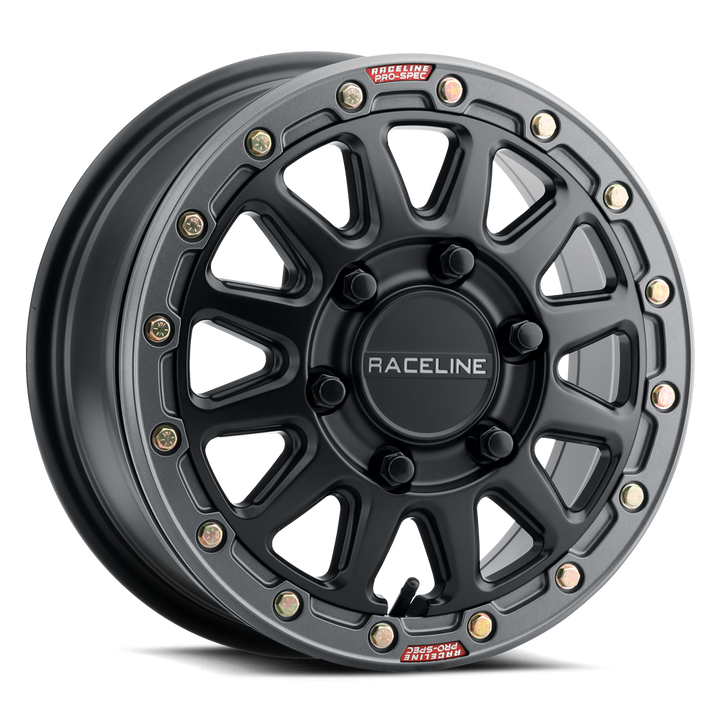 Raceline Alpha Beadlock UTV A14BG 17x7 4 on 137 +40 Offset Satin Black Gunmetal Beadlock Ring