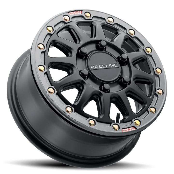 Raceline Alpha Beadlock UTV A14BG 17x7 4 on 156 +40 Offset Satin Black Gunmetal Beadlock Ring