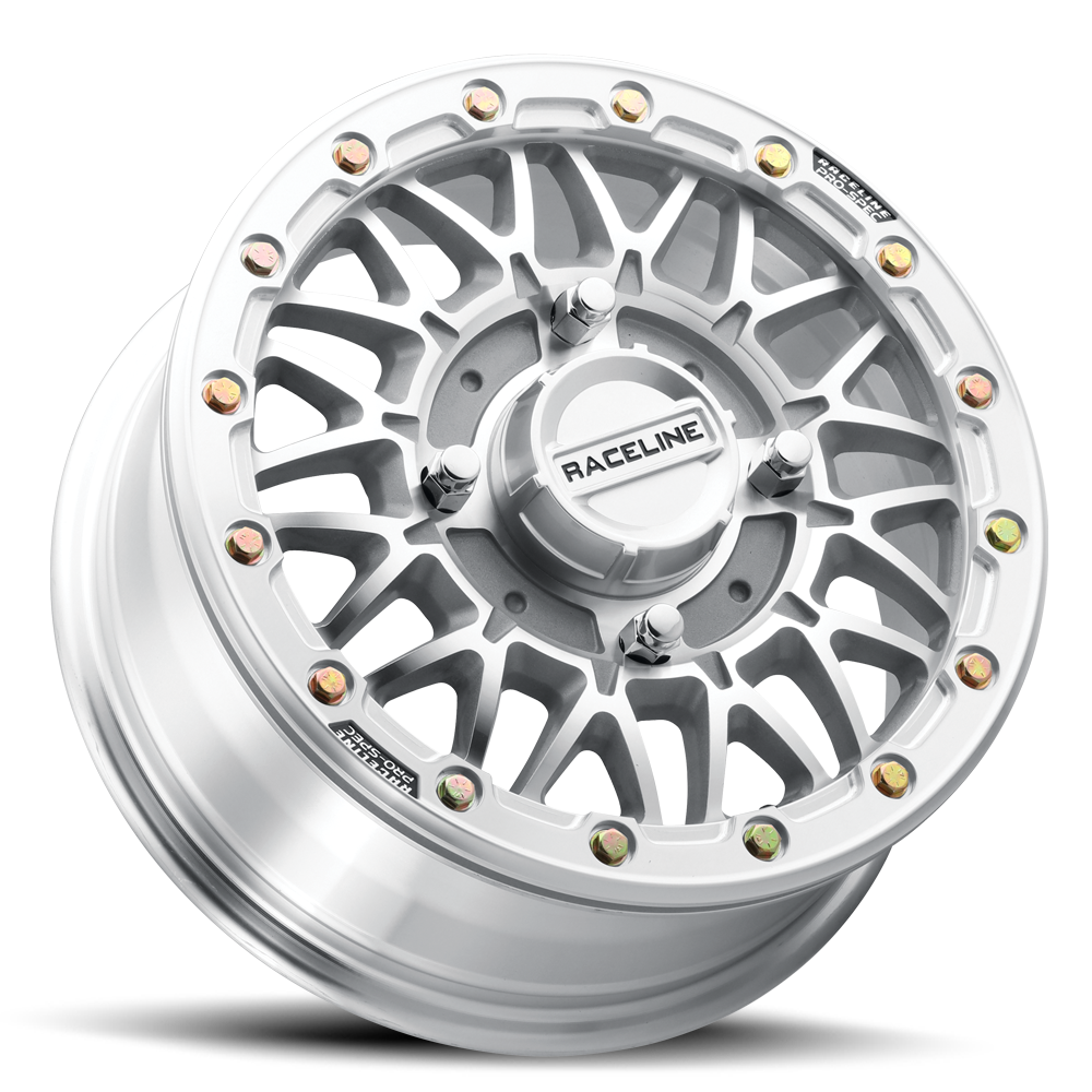 Raceline Omega Beadlock UTV A15MA 15x6.5 6 on 139.7 +74 Offset Machined Gloss Black Beadlock Ring