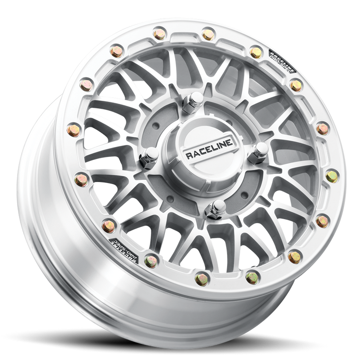 Raceline Omega Beadlock UTV A15MA 15x7 4 on 137 +38 Offset Machined Gloss Black Beadlock Ring