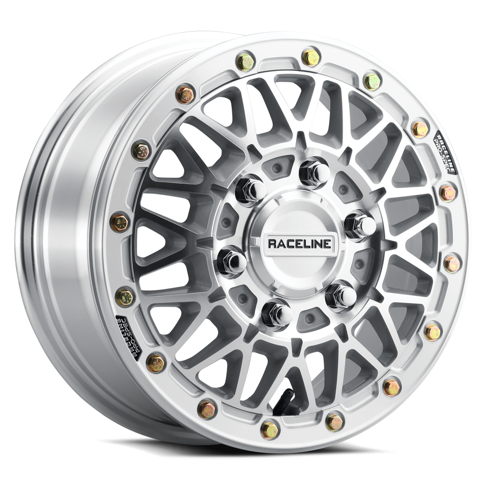 Raceline Omega Beadlock UTV A15MA 15x7 4 on 137 +38 Offset Machined Gloss Black Beadlock Ring