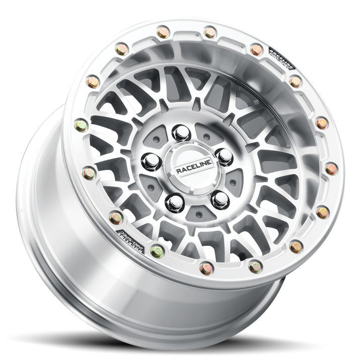 Raceline Omega Beadlock UTV A15MA 15x7 4 on 156 +38 Offset Machined Gloss Black Beadlock Ring