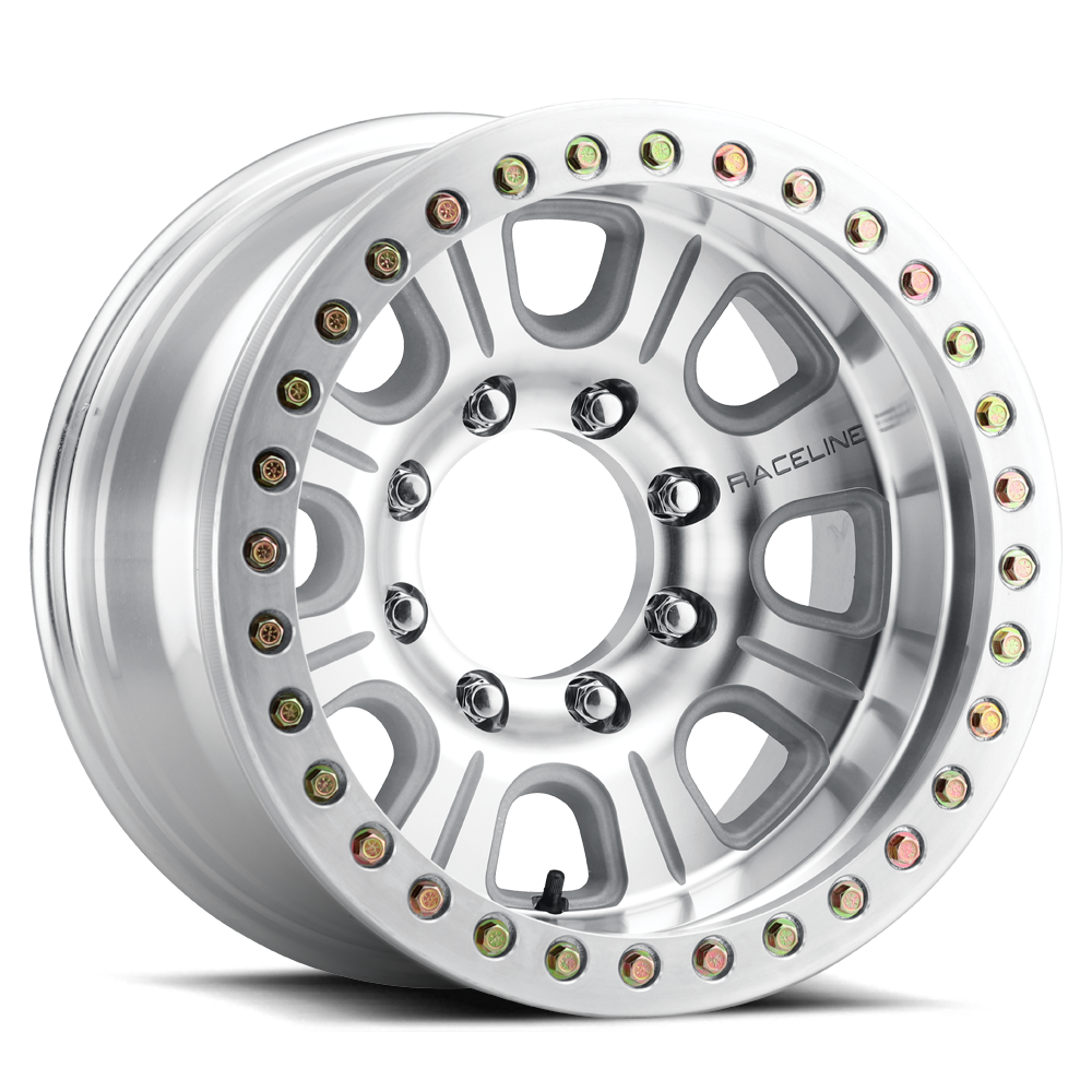 Raceline Monster Beadlock RT233 17x9.5 6 on 139.7 -19 Offset Machined
