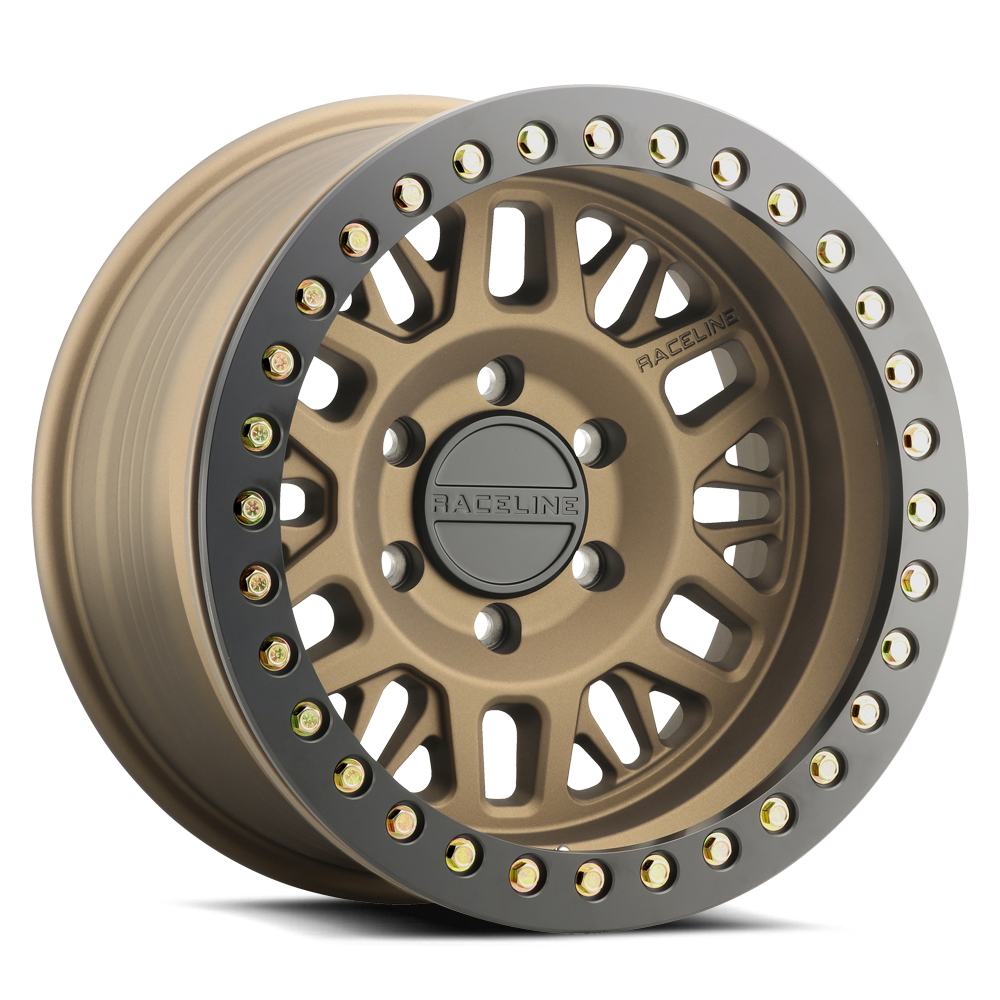 Raceline Ryno Cast Beadlock RT951BZ 17x9 5 on 127 -12 Offset Textured Matte Bronze Black Beadlock Ring