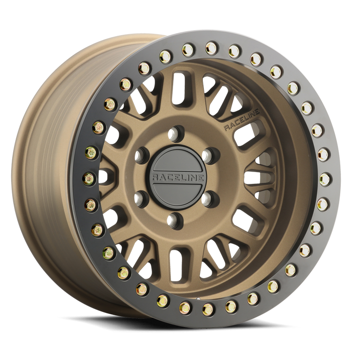 Raceline Ryno Cast Beadlock RT951BZ 17x9 6 on 139.7 -38 Offset Textured Matte Bronze Black Beadlock Ring