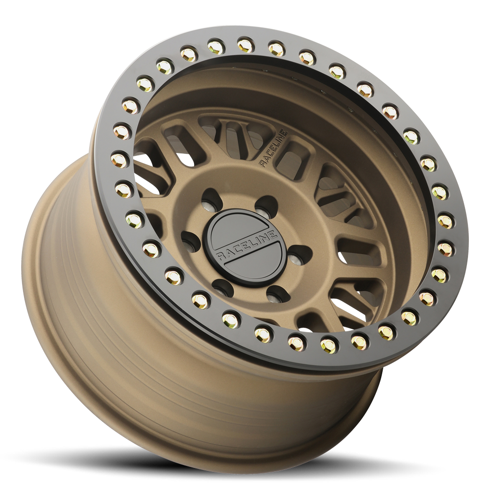 Raceline Ryno Cast Beadlock RT951BZ 17x9 6 on 139.7 -38 Offset Textured Matte Bronze Black Beadlock Ring