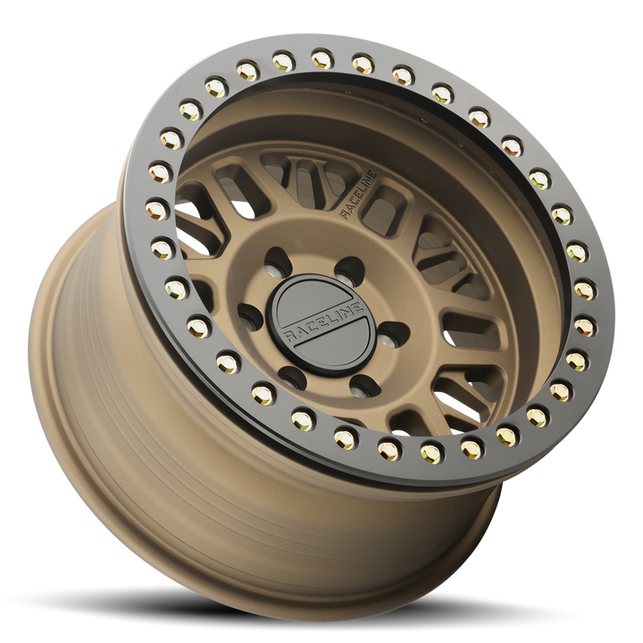 Raceline Ryno Cast Beadlock RT951BZ 17x9 6 on 139.7 -38 Offset Textured Matte Bronze Black Beadlock Ring