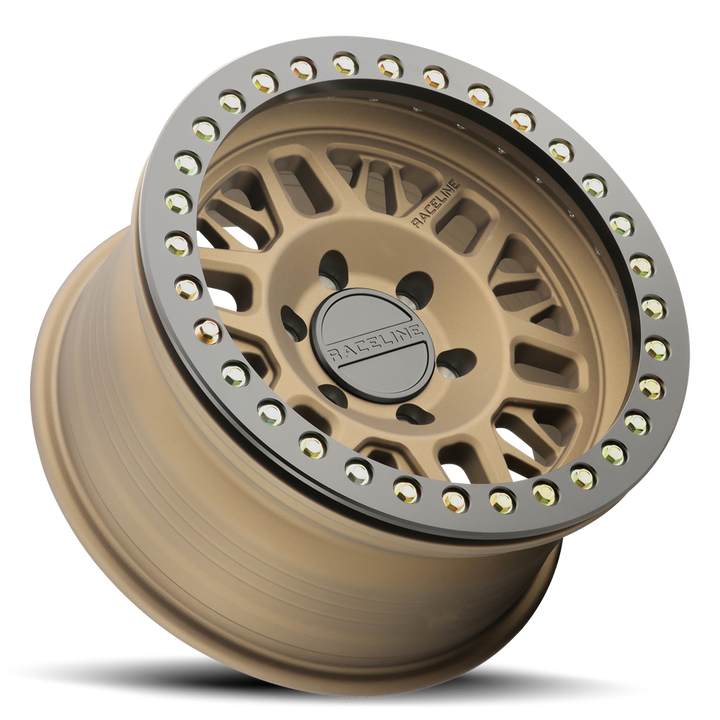 Raceline Ryno Cast Beadlock RT951BZ 17x9 6 on 139.7 -38 Offset Textured Matte Bronze Black Beadlock Ring