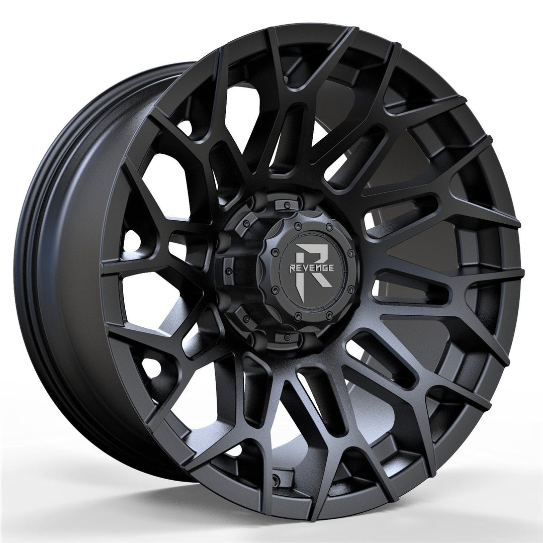 Revenge Offroad RV-203 | 20x10 | 8 On 165.1 | Offset -19 | Satin Black | SKU RV203-20108165-19DFB