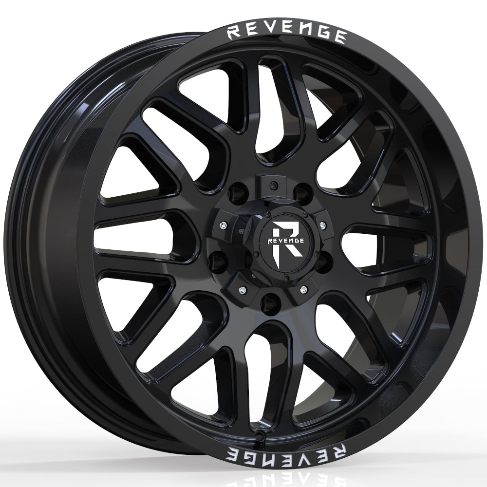 Revenge Offroad RV-206 | 20x10 | 5 On 127/139.7 | Offset -19 | Gloss Black | SKU RV206-201051271397-19B