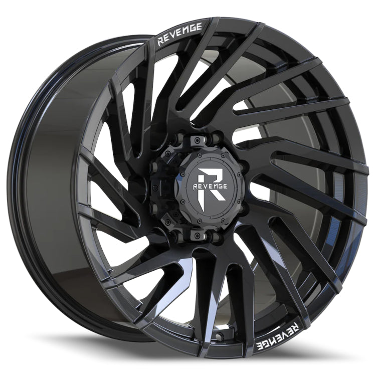 Revenge Offroad RV-207 | 20x9 | 8 On 165.1 | Offset 0 | Gloss Black | SKU RV207-20908165+00B