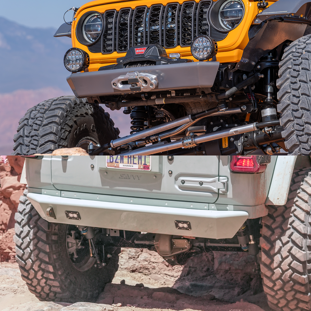 Savvy Aluminum Legacy Base Armor Bundle (Front & Rear Bumpers) - 2018-2026 Jeep JL/JLU