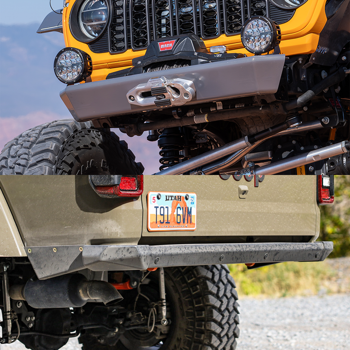 Savvy Aluminum Legacy Base Armor Bundle (Front & Rear Bumpers) - 2020-2026 Jeep JT