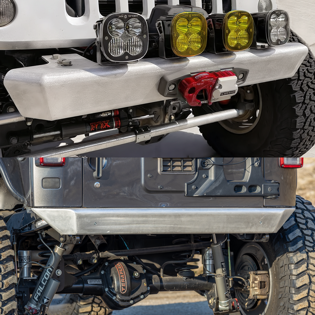 Savvy Aluminum Legacy Base Armor Bundle (Front & Rear Bumpers) - 2007-2018 Jeep JK/JKU